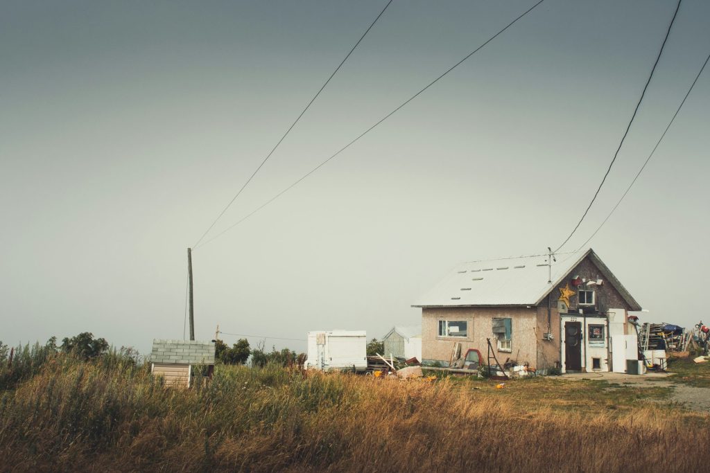 white and brown concrete house